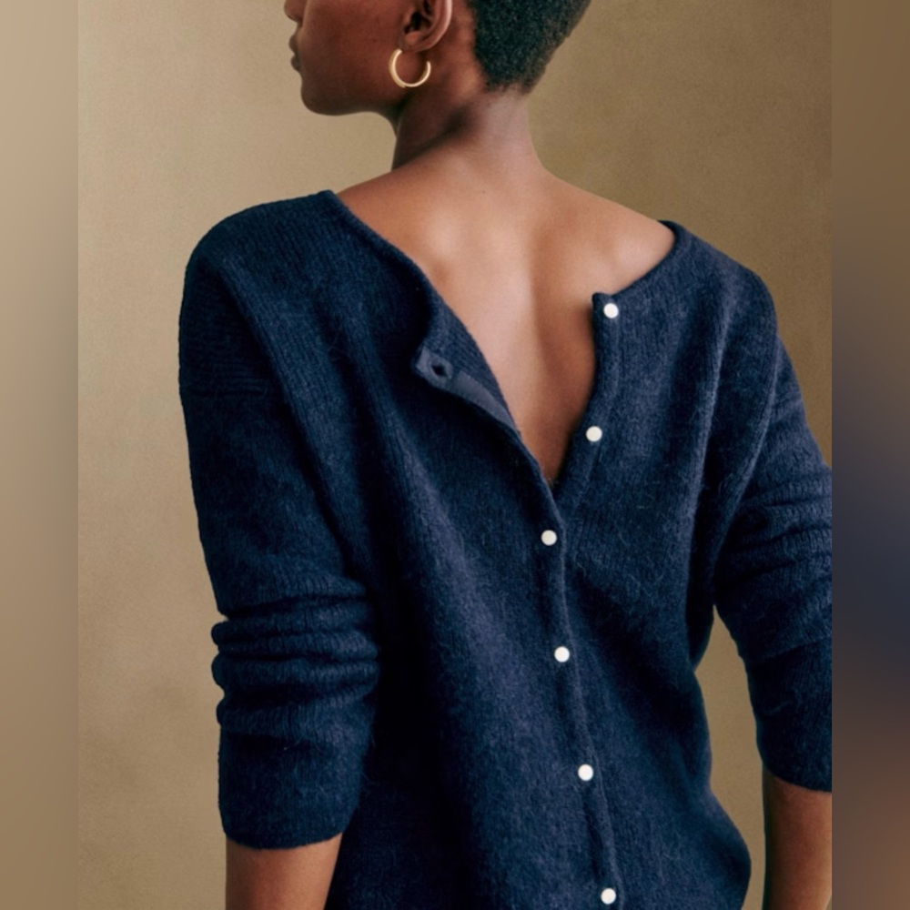 Sezane Gaspard Navy Cardigan